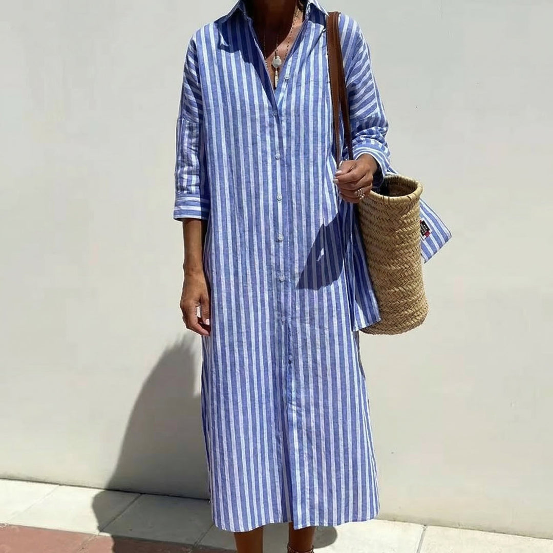 Skylar | Vestido Camisero a Rayas