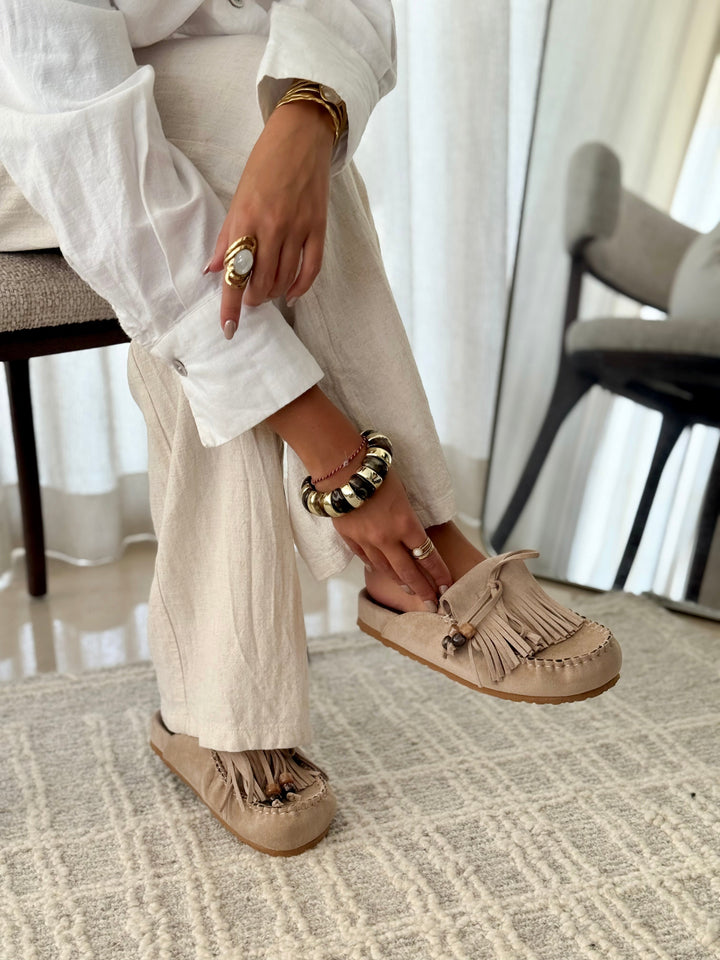 Sabrina | Zuecos boho con flecos