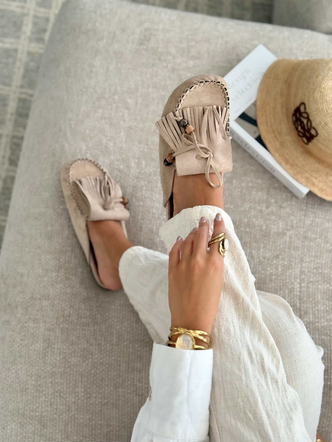 Sabrina | Zuecos boho con flecos