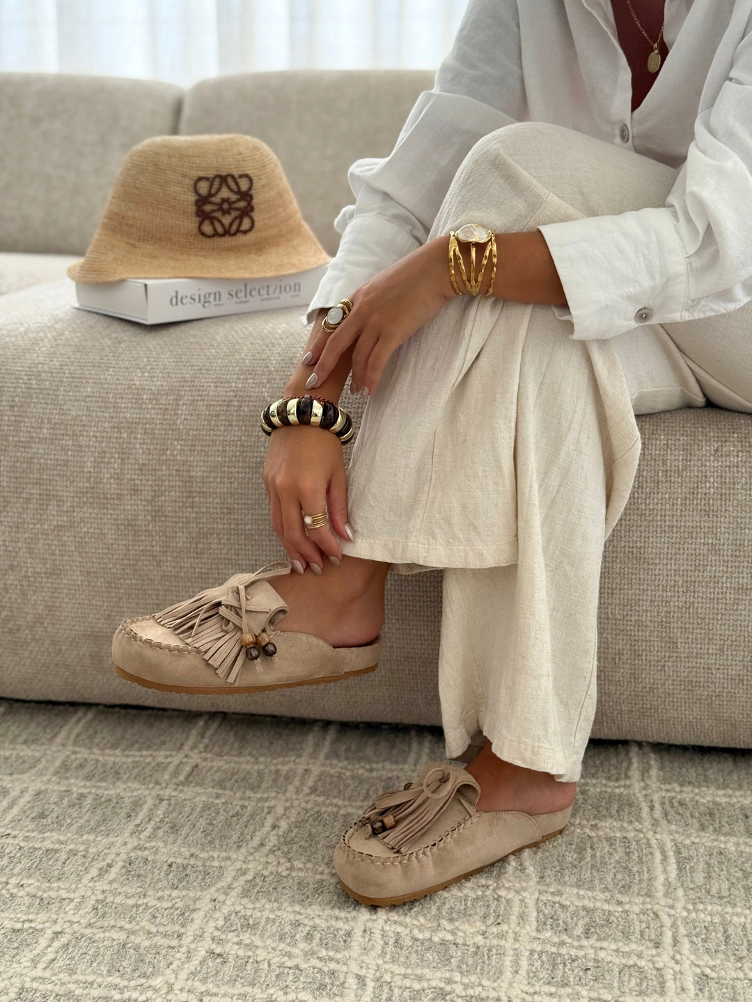 Sabrina | Zuecos boho con flecos