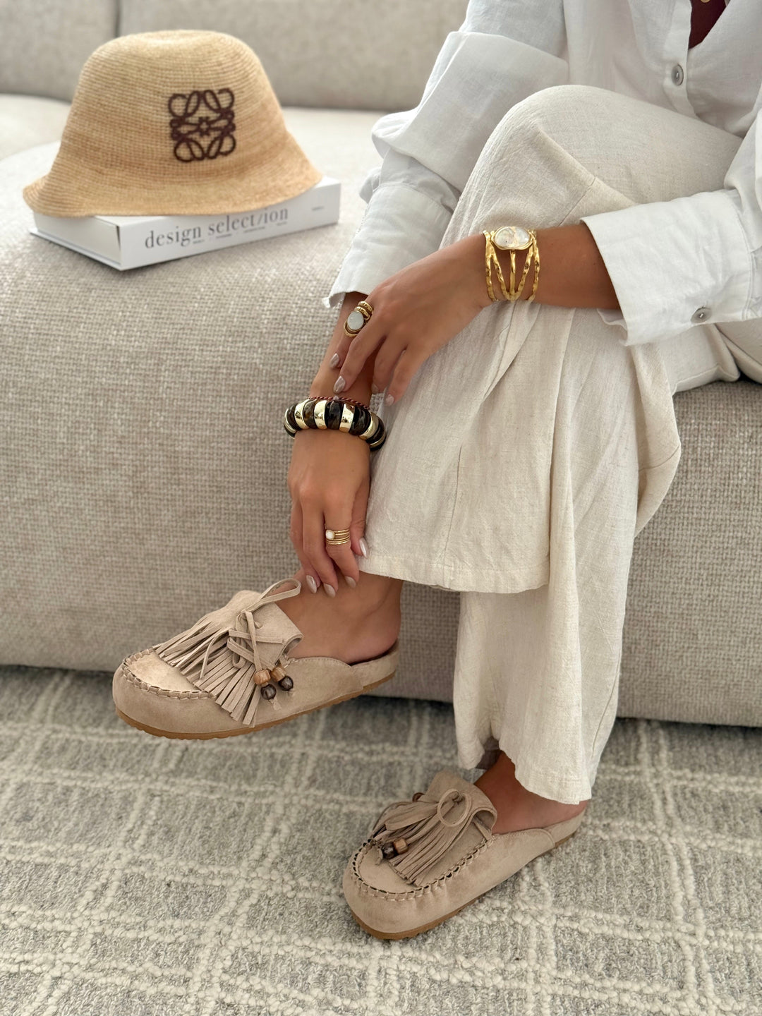 Sabrina | Zuecos boho con flecos