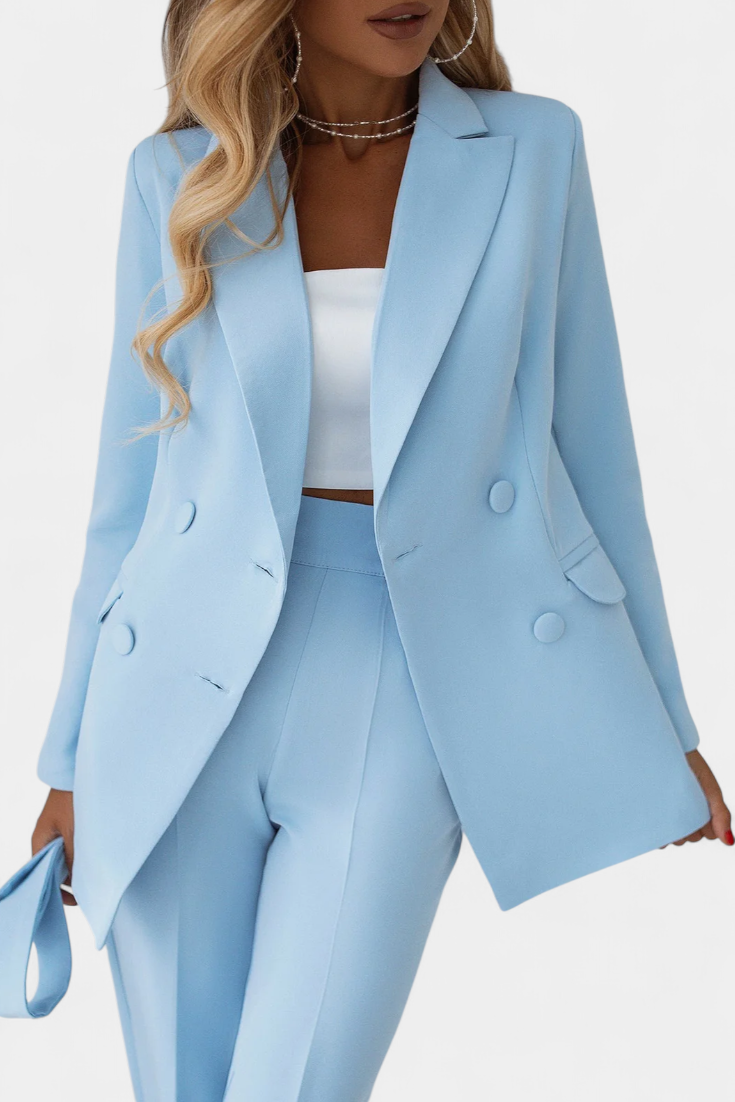 Julia | Conjunto Urbano de Blazer y Pantalón de Corte Regular
