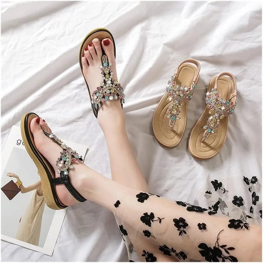Esmeralda - Jewel sandals with an artisanal design