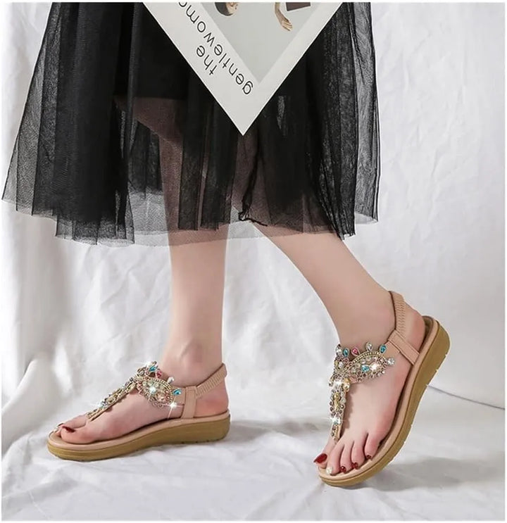 Esmeralda - Jewel sandals with an artisanal design