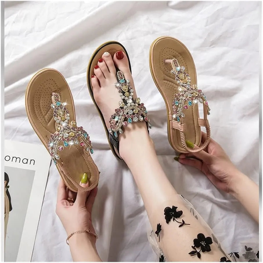 Esmeralda - Jewel sandals with an artisanal design