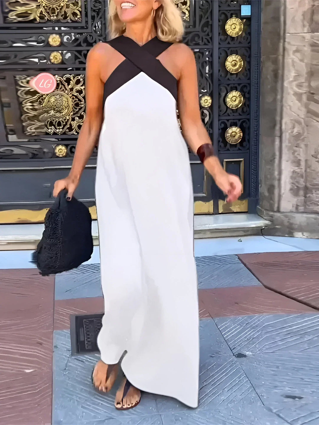 Quirine™ | Vestido Maxi con Frente Envolvente