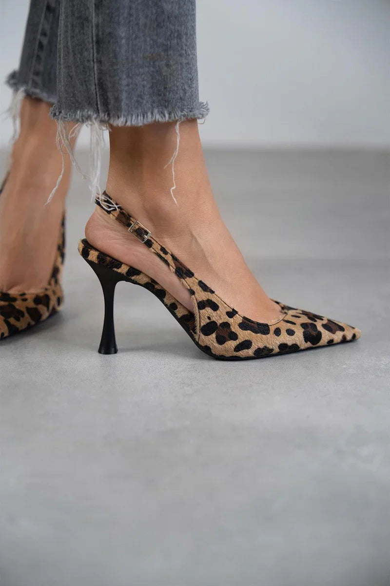 Monica - Leopard print pointed-toe high heels