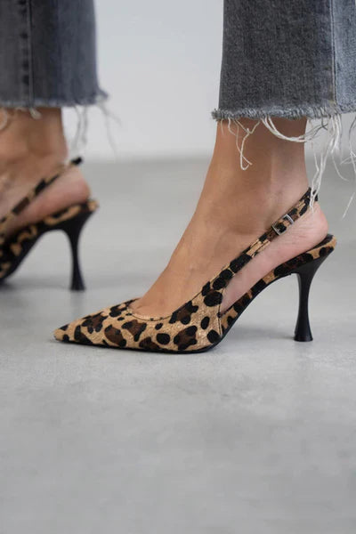 Monica - Leopard print pointed-toe high heels