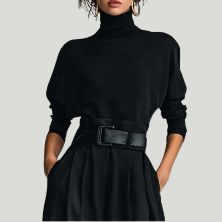 Juliet | Conjunto de suéter de cuello alto y pantalón recto