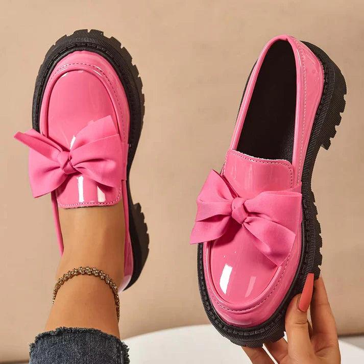 Violeta - Platform loafers with bow