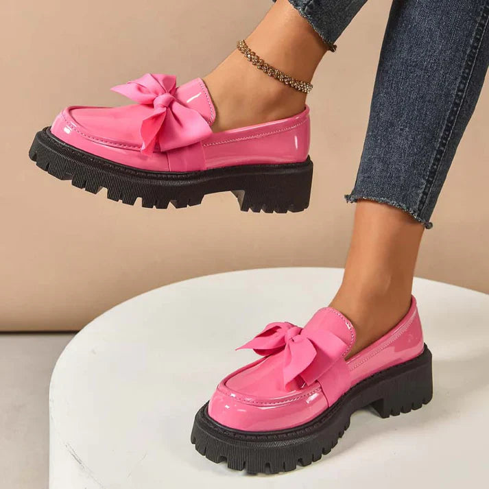 Violeta - Platform loafers with bow