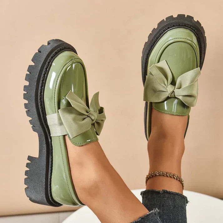 Violeta - Platform loafers with bow