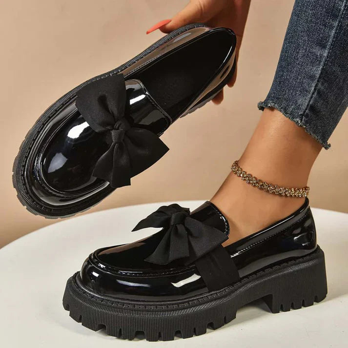 Violeta - Platform loafers with bow