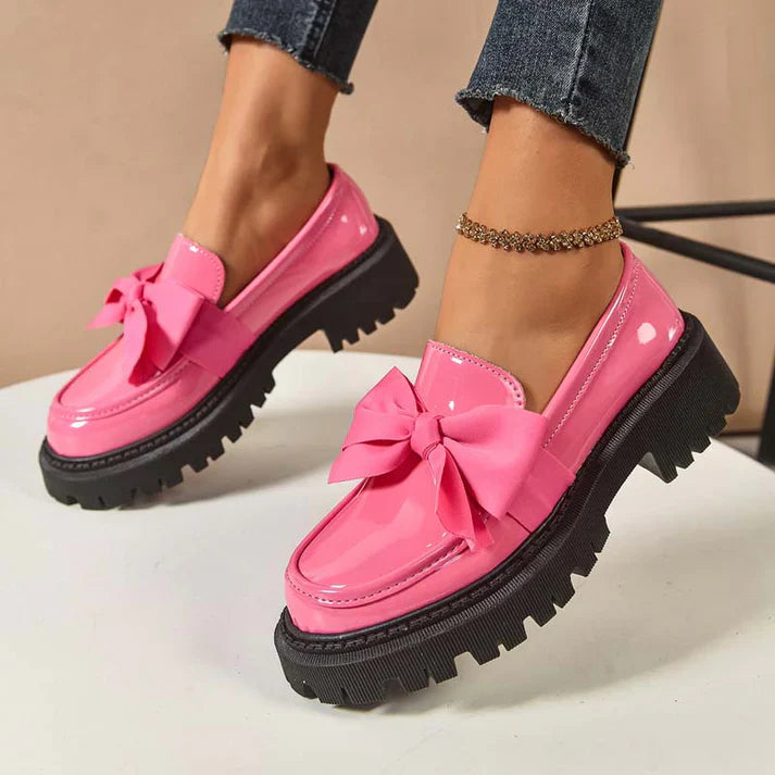 Violeta - Platform loafers with bow